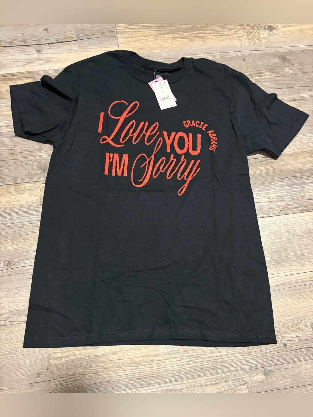 racie Abrams short sleeve Tshirt medium black new with tags